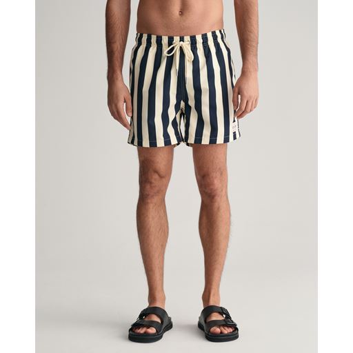 GANT Block Striped Badeshorts, Evening Blue, XXL