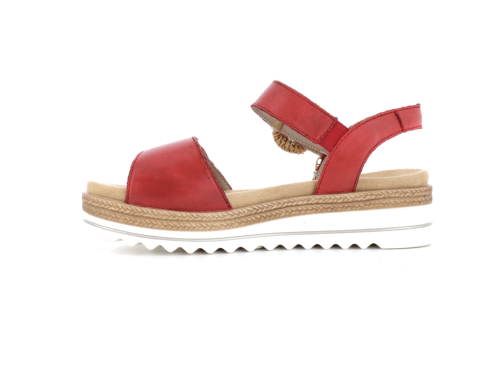 Remonte-D0Q52 Matières combinées Rouge