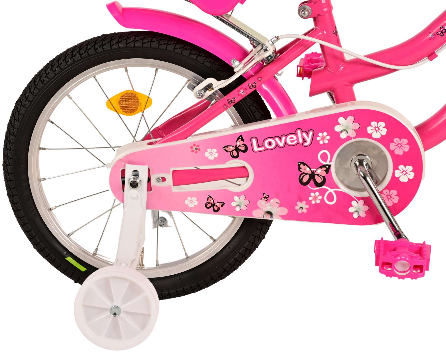 TPFSports Lovely Kinderfahrrad - Mädchen - 16 Zoll - 2 Handbremsen - Rot