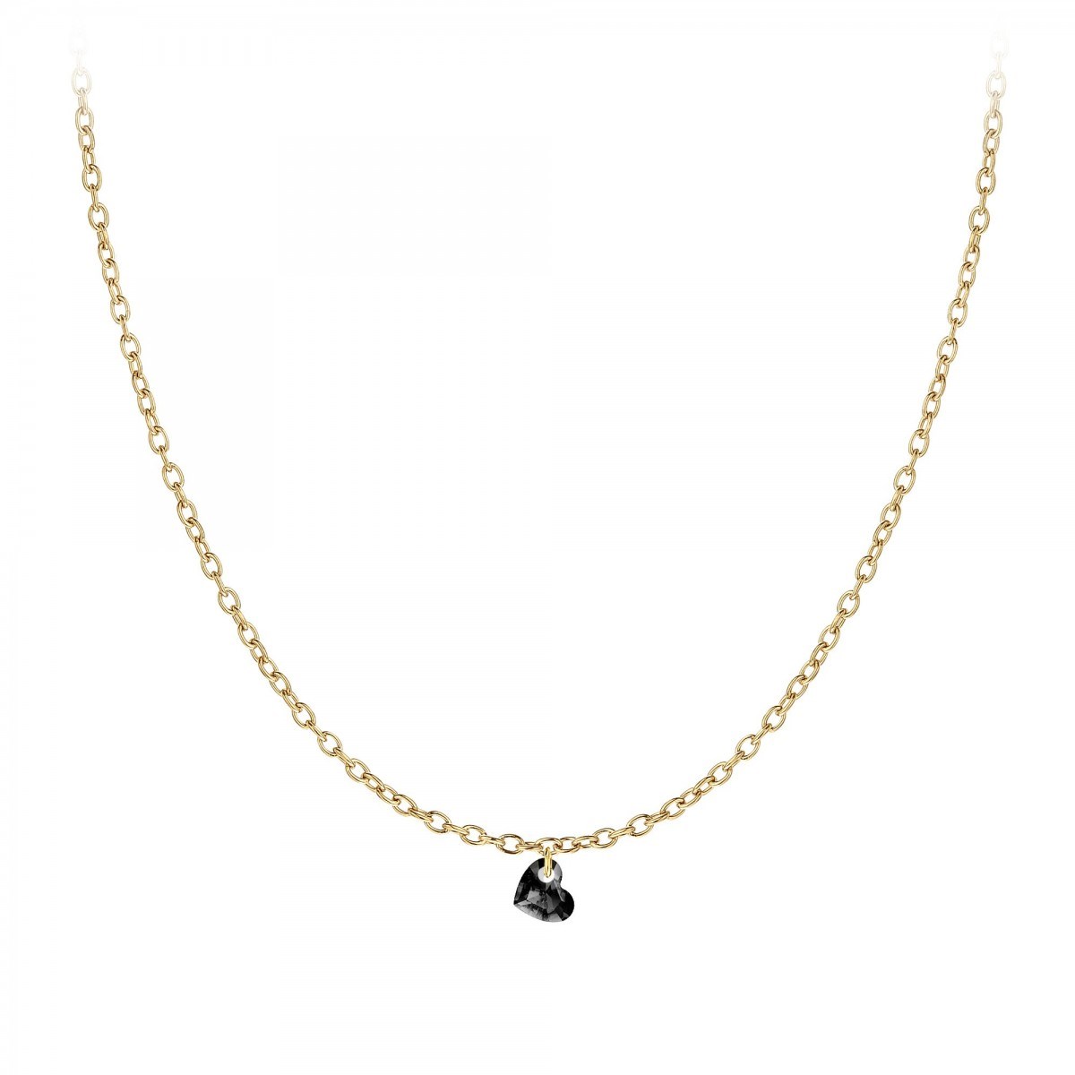 Chaine maille forçat et coeur SC Crystal