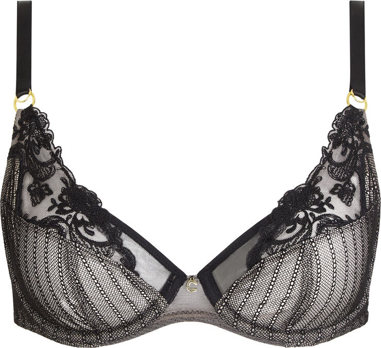Chantelle Cabaret Sauvage Underwired Bra Black