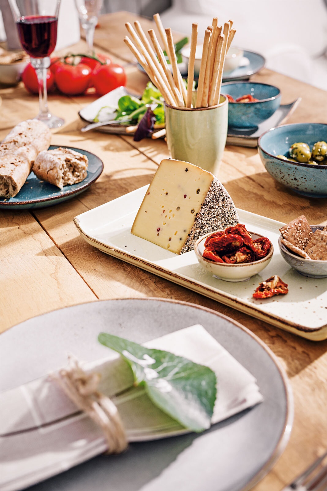 CreaTable Servierplatte NATURE COLLECTION steingrau