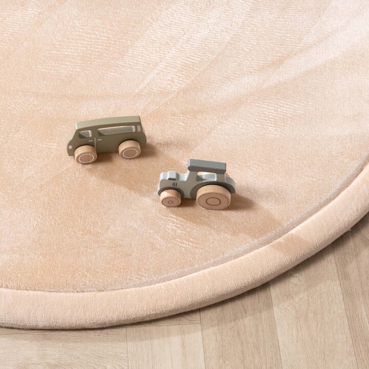 Ronde speelmat - Jip Beige | Wasbaar