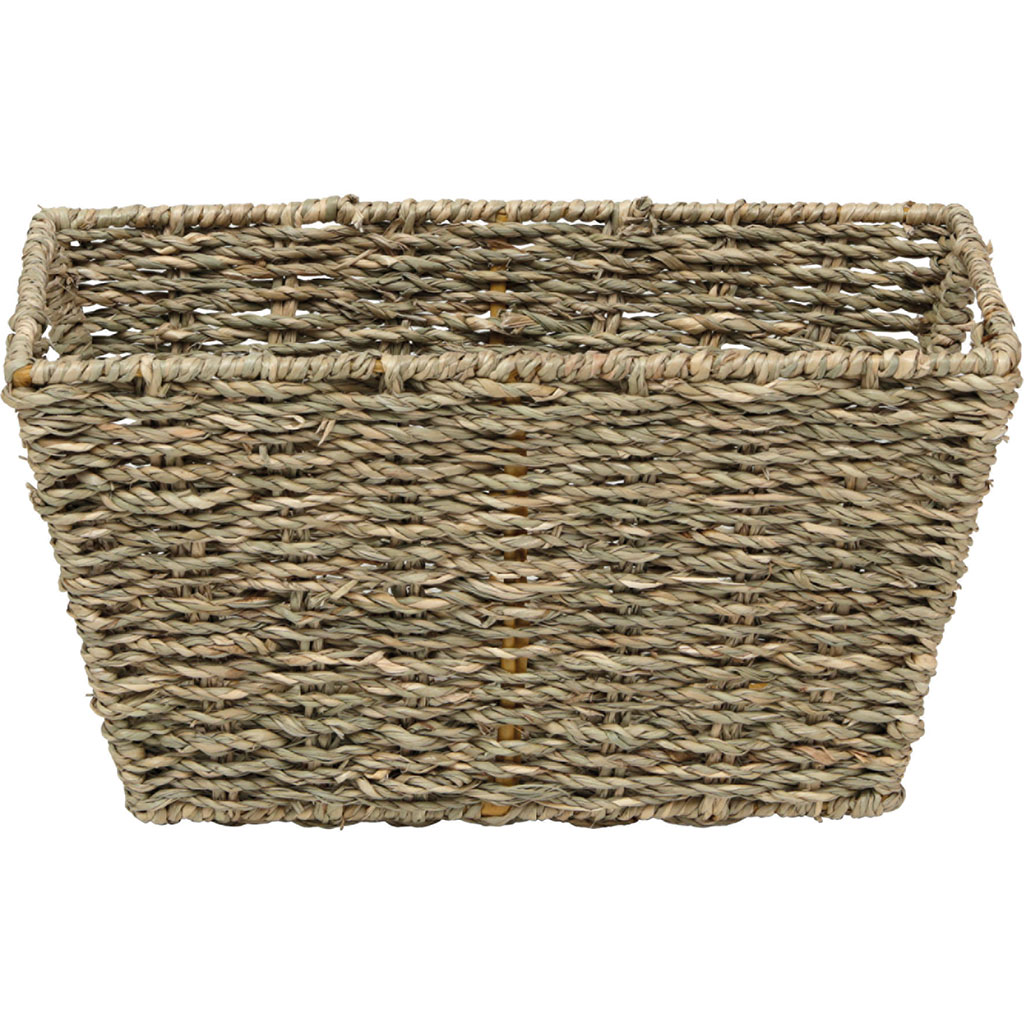 Panier de rangement évasé avec poignées naturel 28x15x20cm
