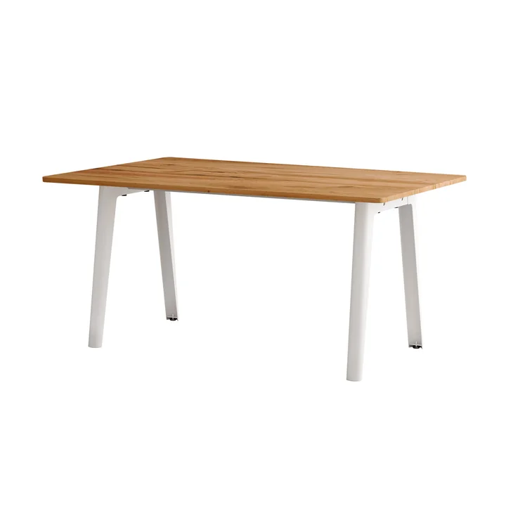 TipToe - NEW MODERN Esstisch 95 x 160 cm, recyceltes Altholz / cloudy white