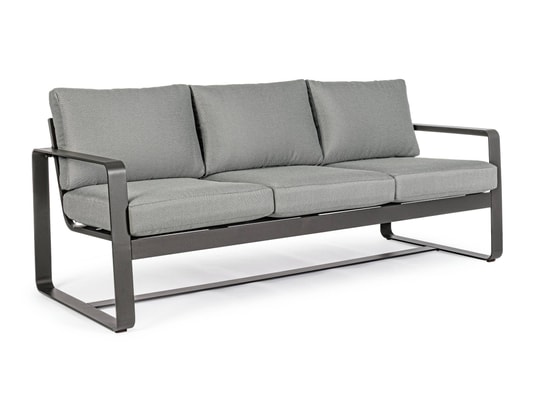 CONCEPT1 - Canapé extérieur Merrigan anthracite 3PL 194 x 78 x h73 cm