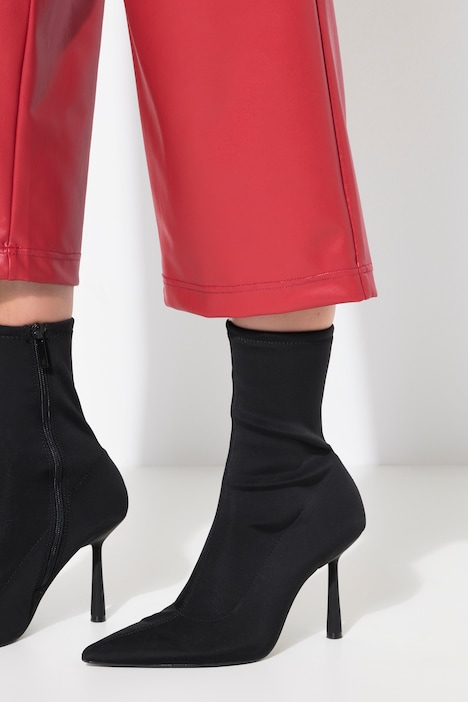 Culotte, weites Bein, Lederoptik