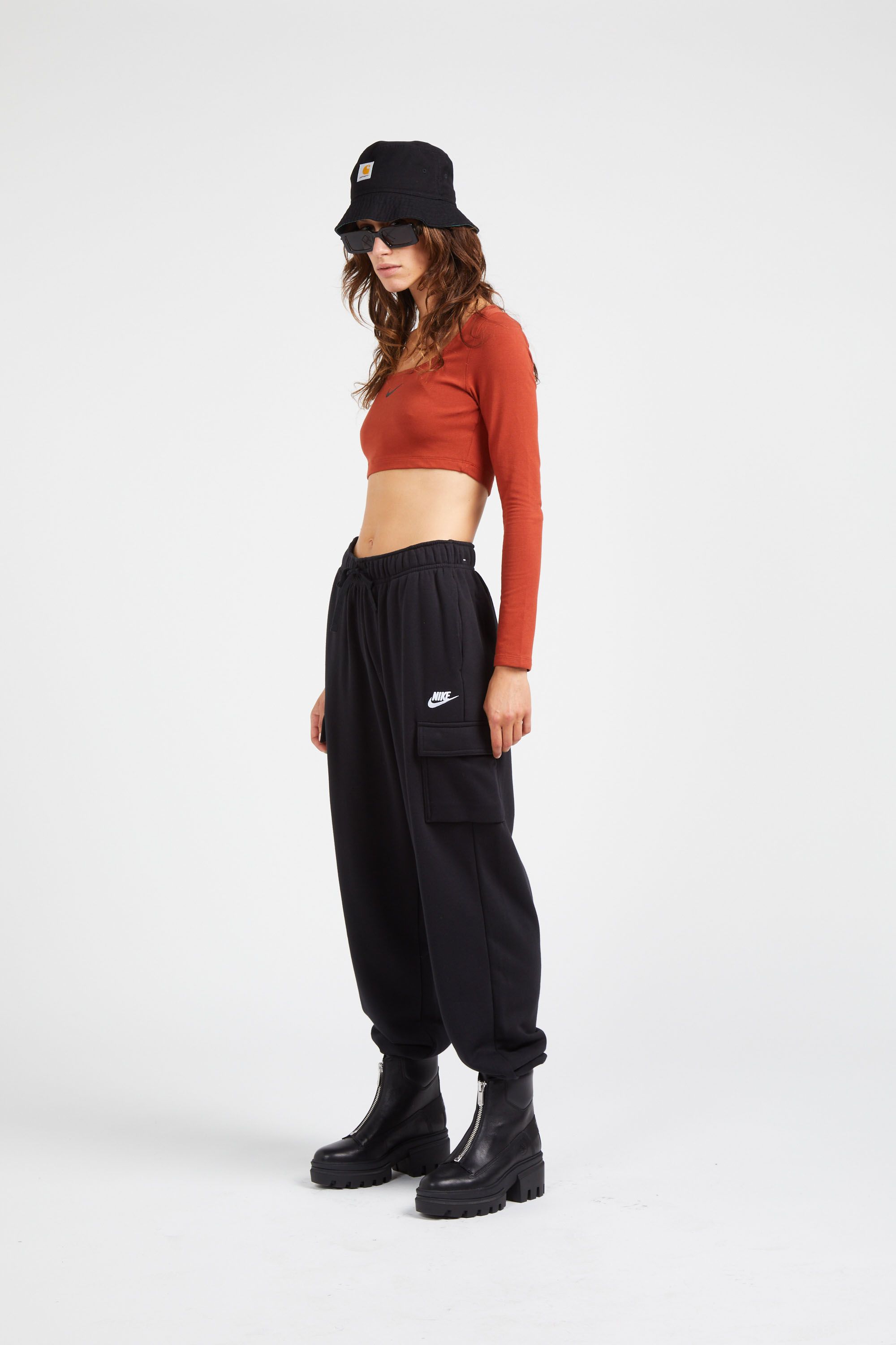 NIKE Top court  LS CROP TOP Orange