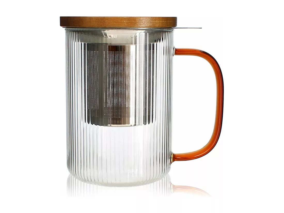 Ogo Living - Tisaniere Karl 450ml En Verre Borosilicate Anse Ambre