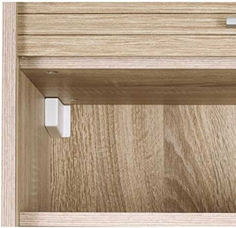 SIMMOB Küchenschrank Oberschrank Hängeschrank mit Rolladentür, Jalousienschrank, anthrazit und Eichendekor, 60x35x72 cm BTH