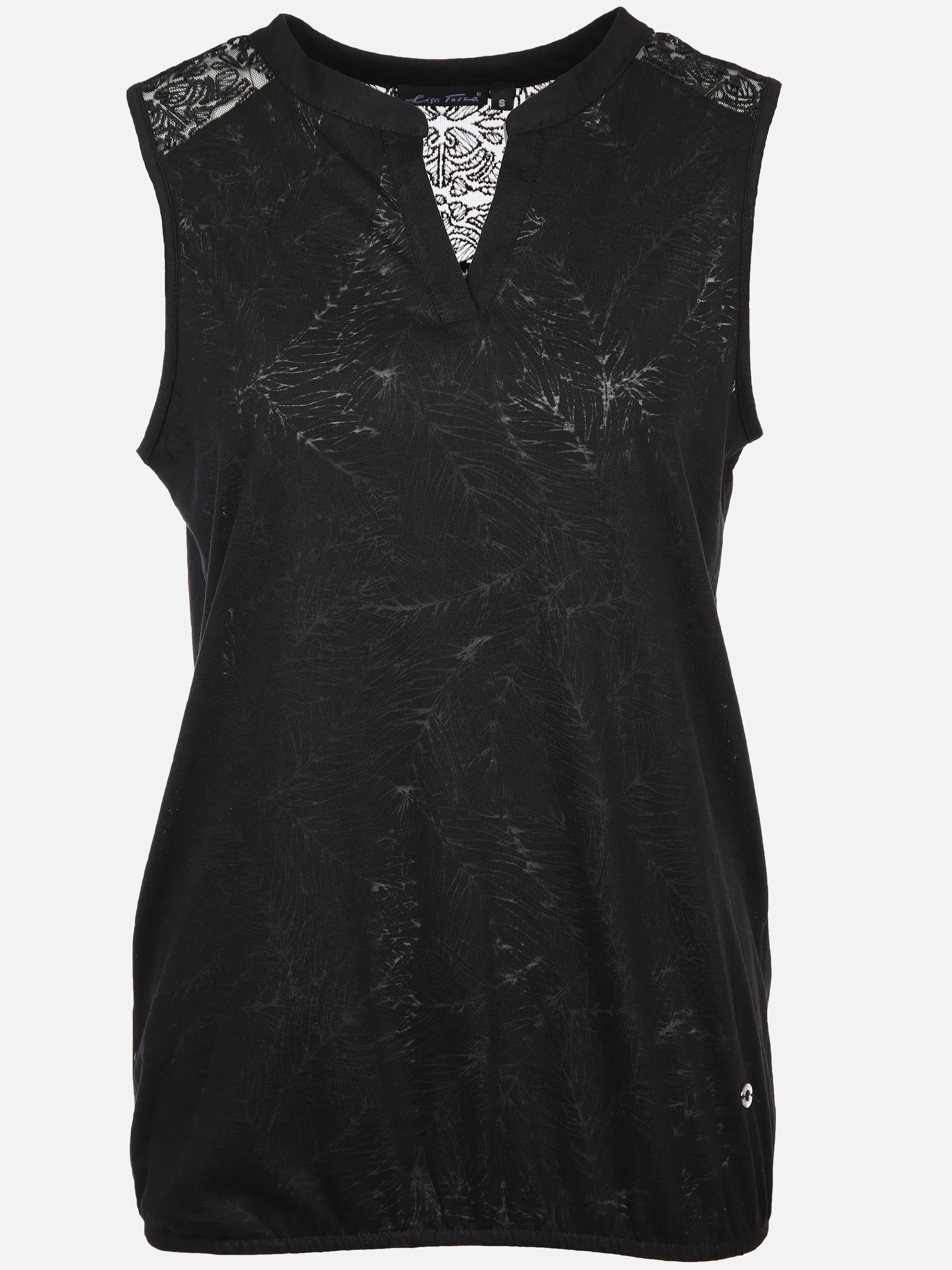Damen Top mit Spitzenbesatz