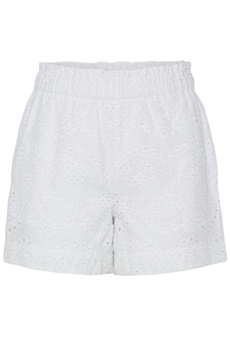 Pieces witte dames korte broek