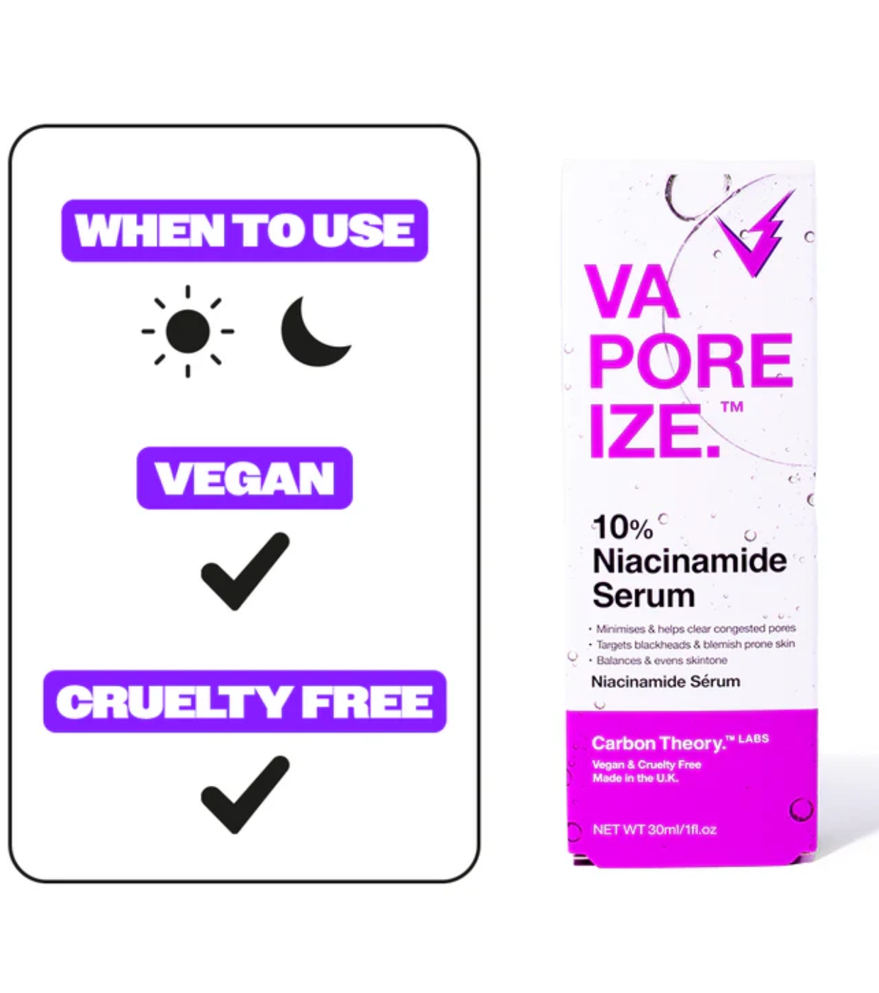 Carbon Theory - *VaPOREize* - Sérum Facial com Niacinamida 10%