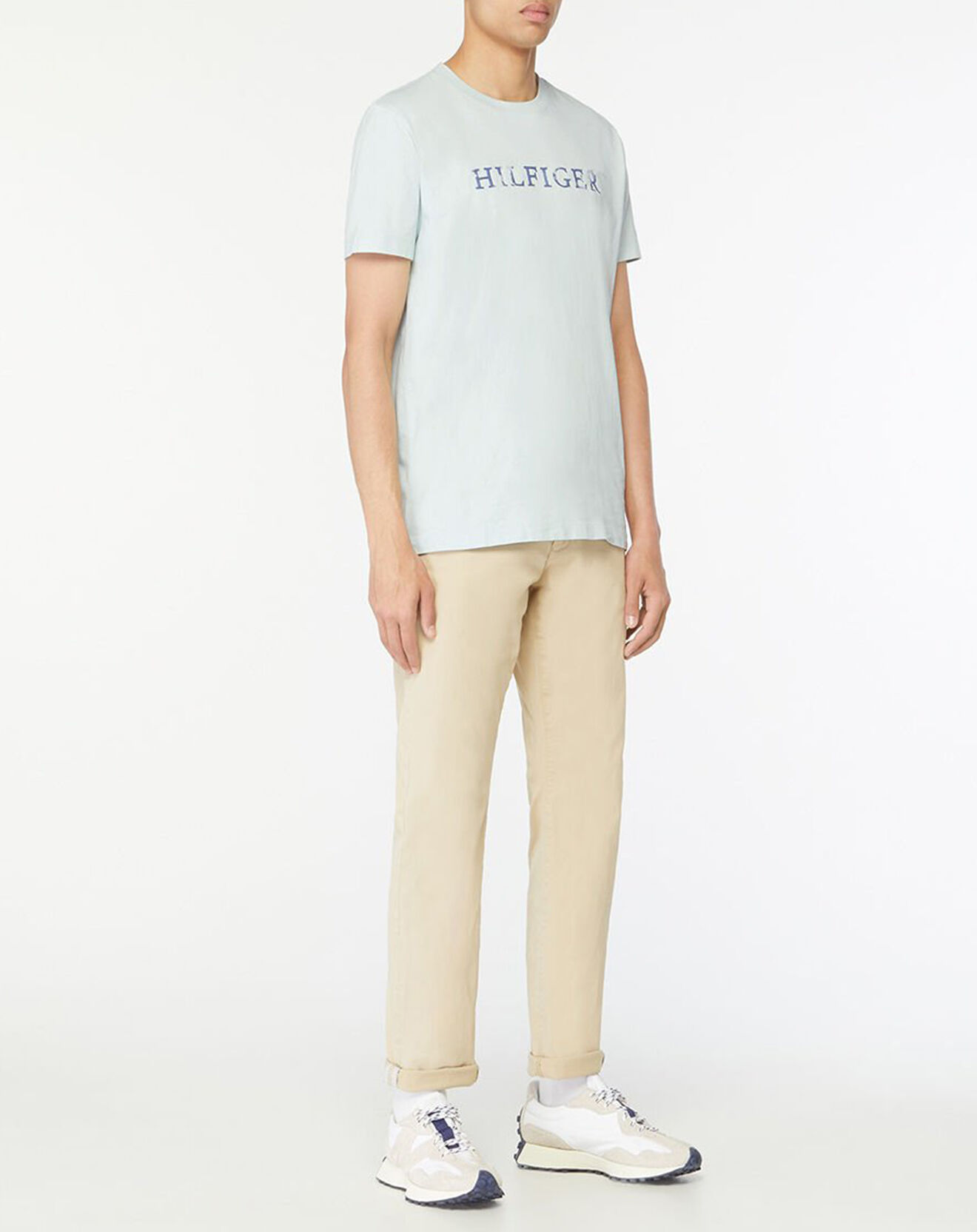 Tommy Hilfiger T-Shirt Floral Embroidery vert d'eau