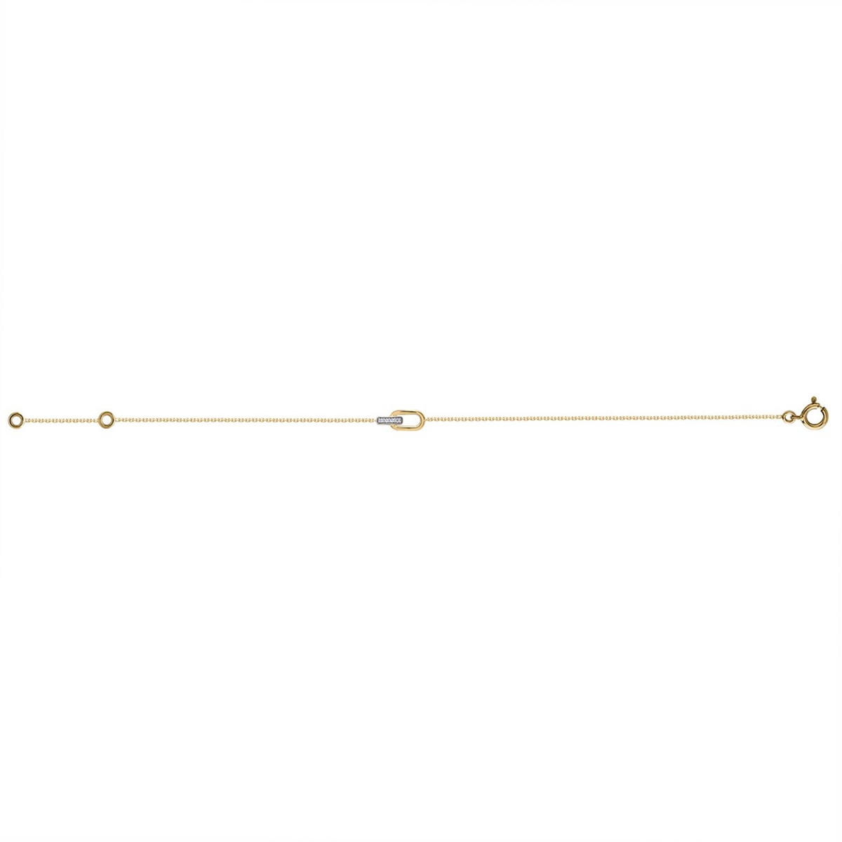 Bracelet Brillaxis or jaune pierres blanches