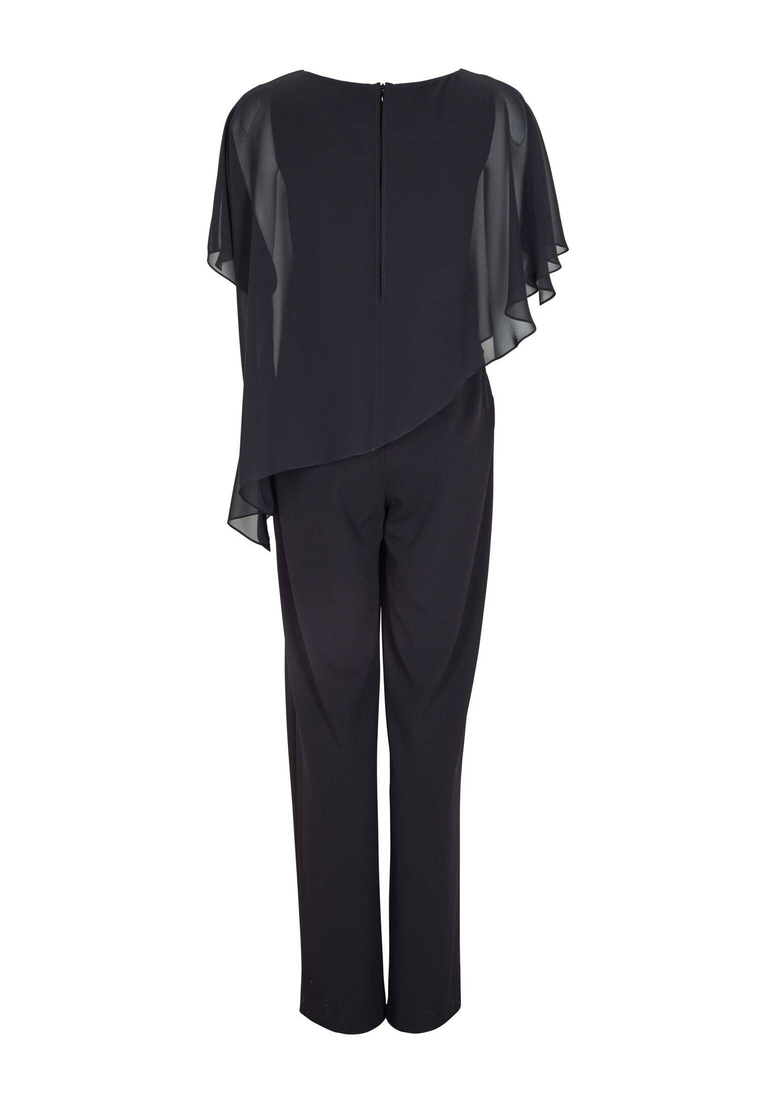 Swing| Damen Jumpsuit mit asymmetrischem Überwurf
