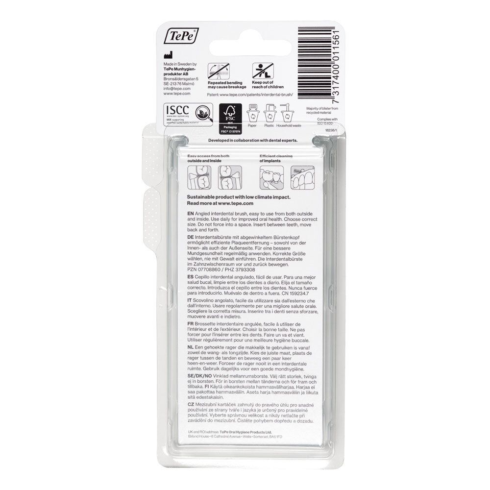 TePe Angle Interdentalbürsten 0,6 - 1,1 mm blau