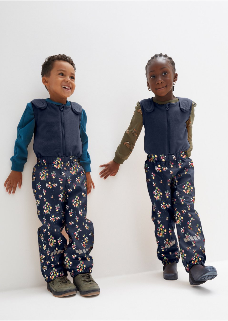 Pantalon de pluie thermo enfant avec imprimé floral