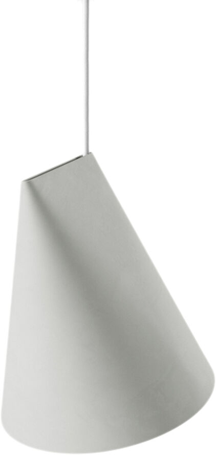 Moebe Ceramic Pendant, Wide Light grey