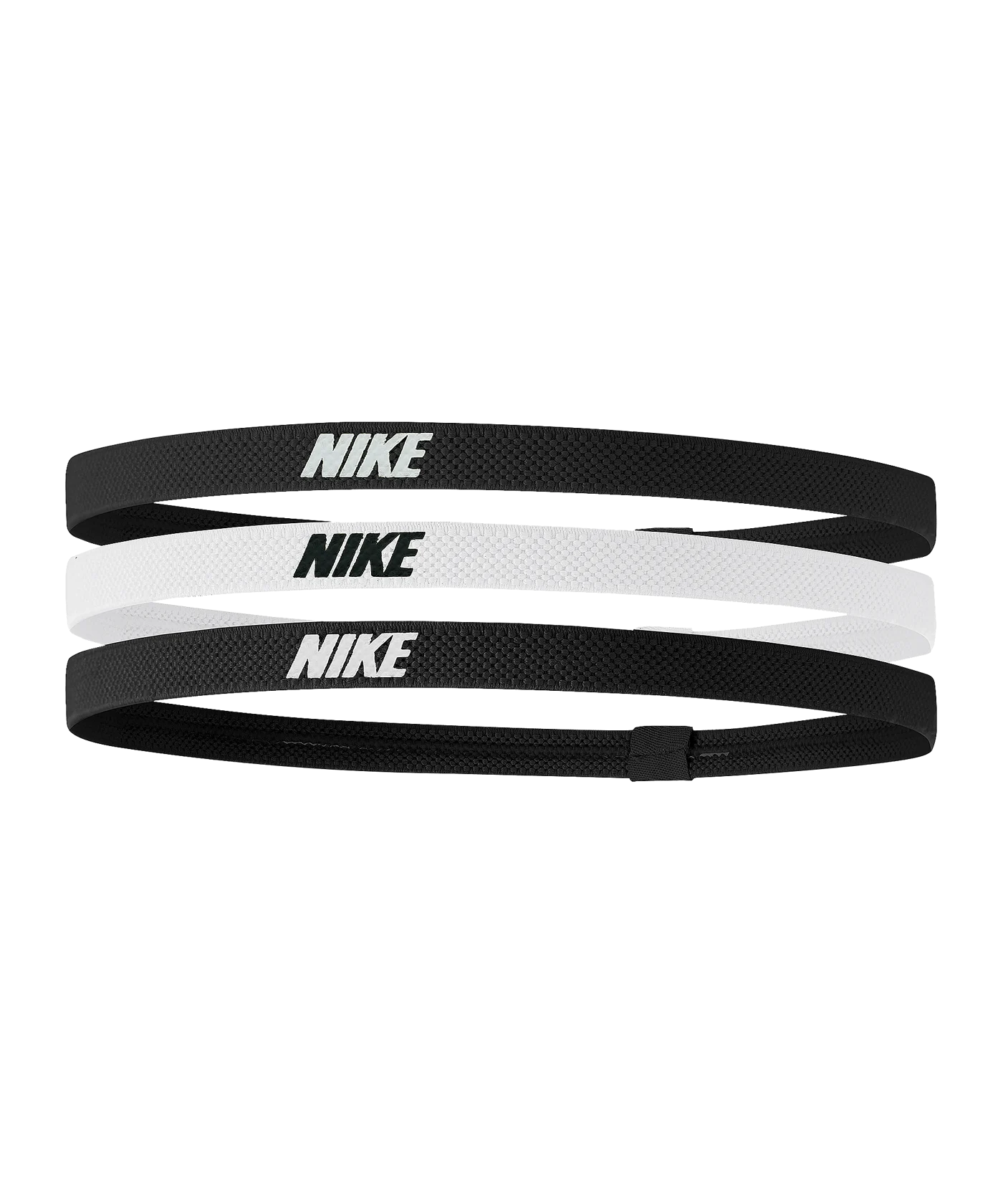 Nike Elastic 2.0 Stirnbänder 3er Pack Schwarz F036