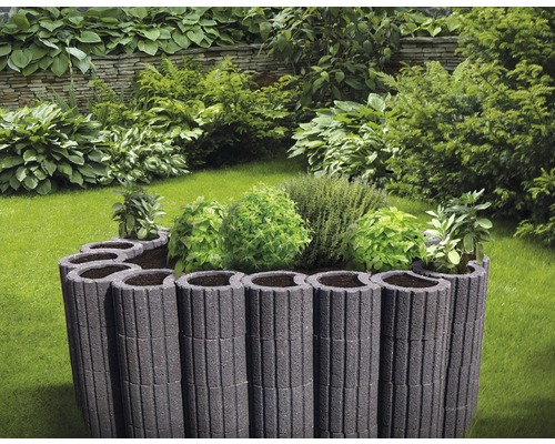 Plantenring verhoogde plantenbakset antraciet 192 cm x 132 cm x 80 cm