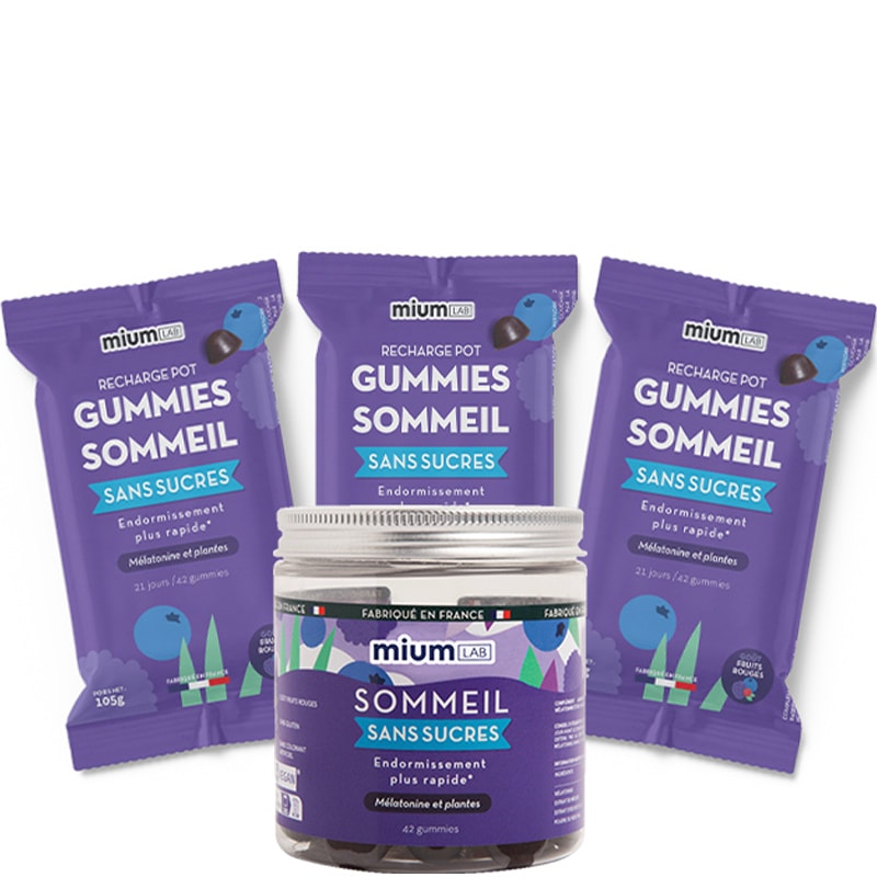 Cure gummies sommeil - Mûre & myrtille - Sans sucres - 3 mois