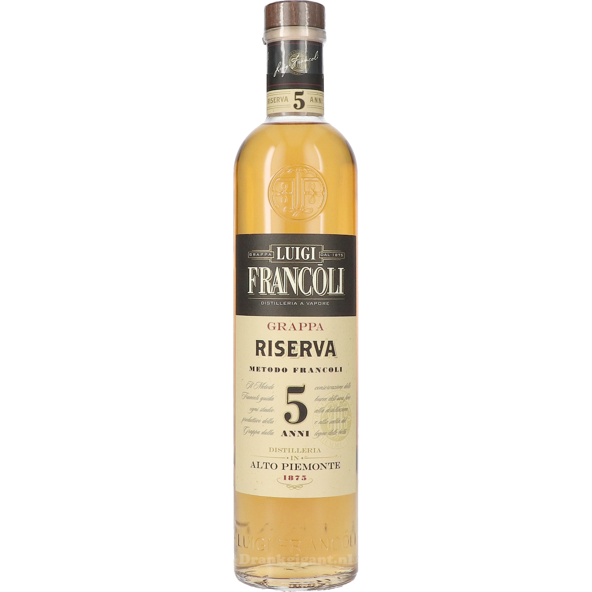 Luigi Francoli Grappa Riserva 5 Anni 70 cl