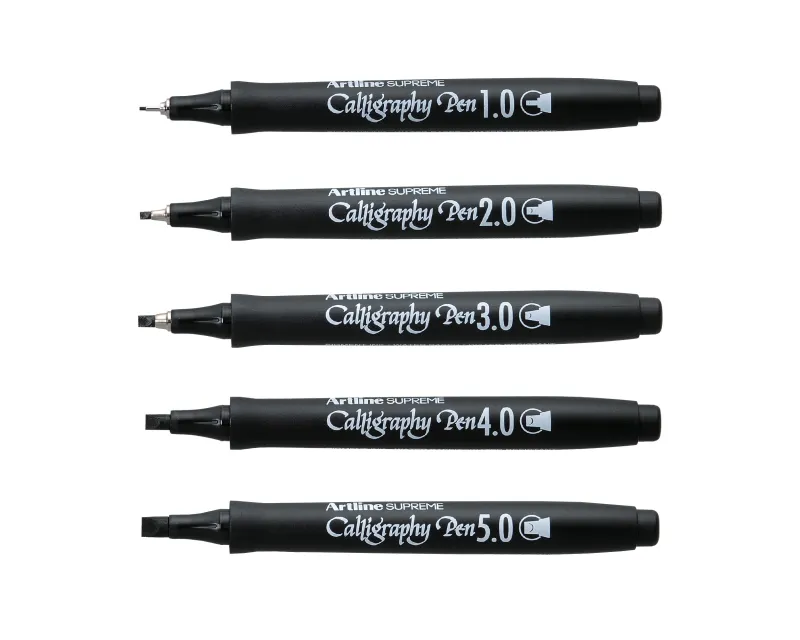 Artline Supreme Calligraphy Pen 5/set black