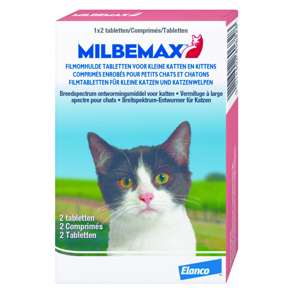 Milbemax Ontworming Tabletten Kat/Kitten 0,5 - 2 kg2 tabletten