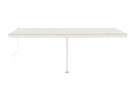 Auvent automatique avec capteur de vent et LED 600x300 cm Crème