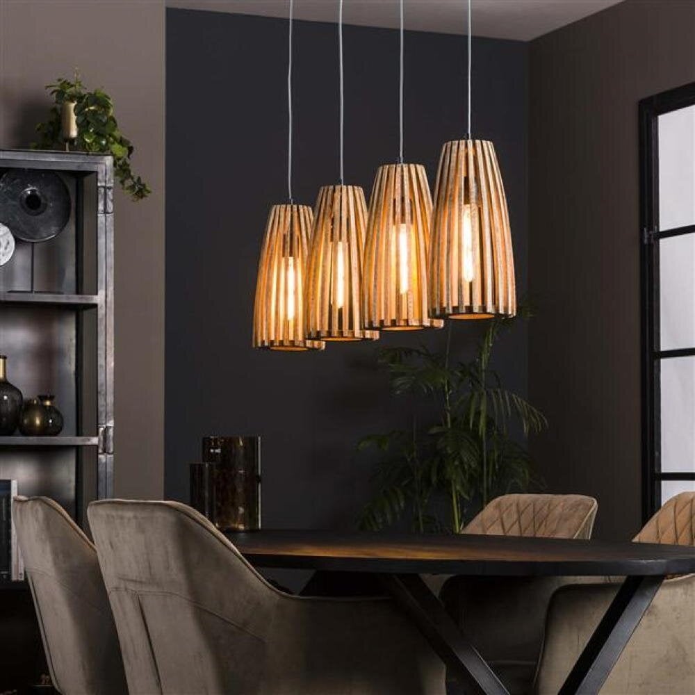 famlights | Feline hanglamp in natuurlijk licht E27 4-lichts