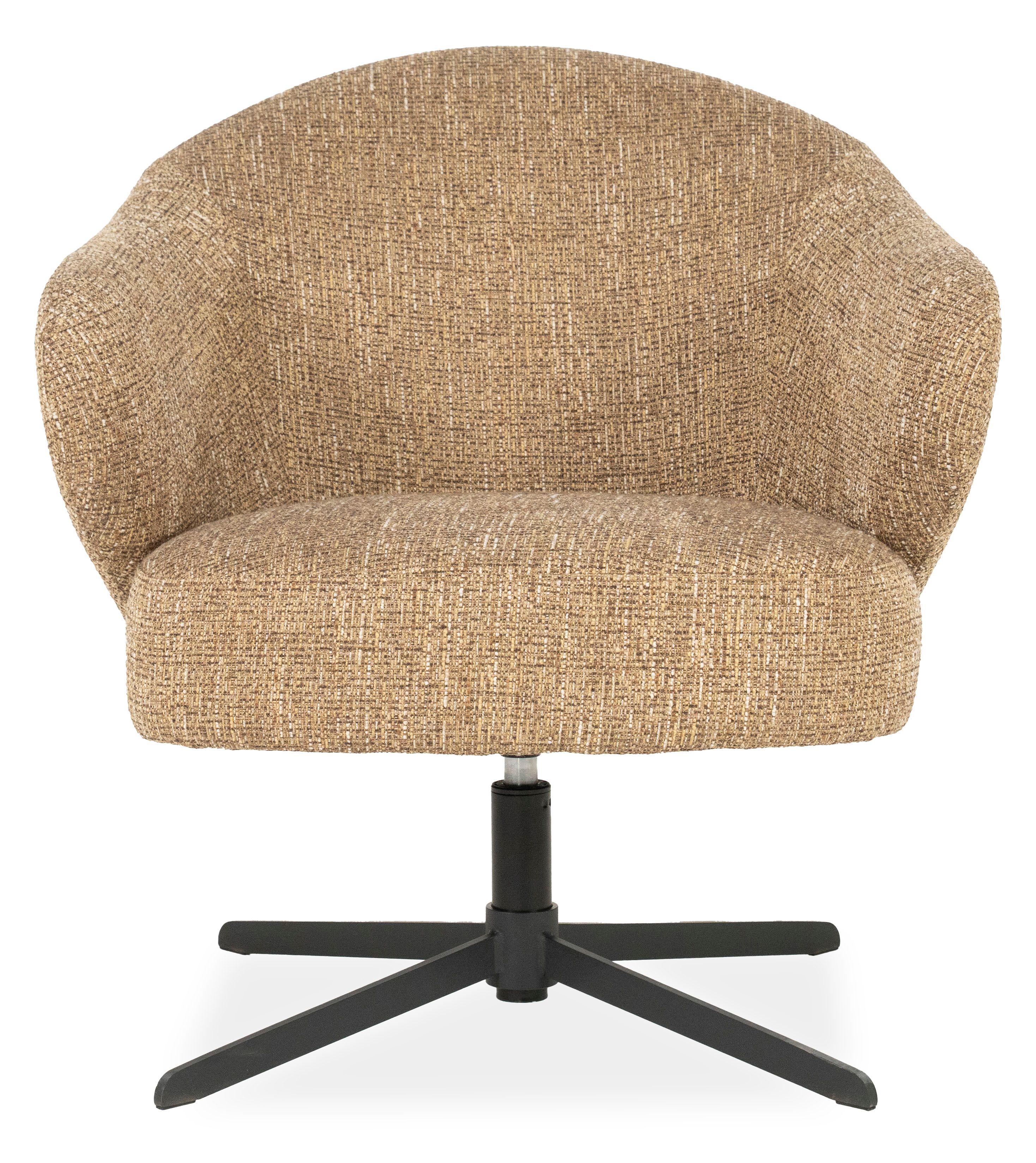 Draaifauteuil 96351 mosterd Connor B74.5 x D77 x H78.5 cm