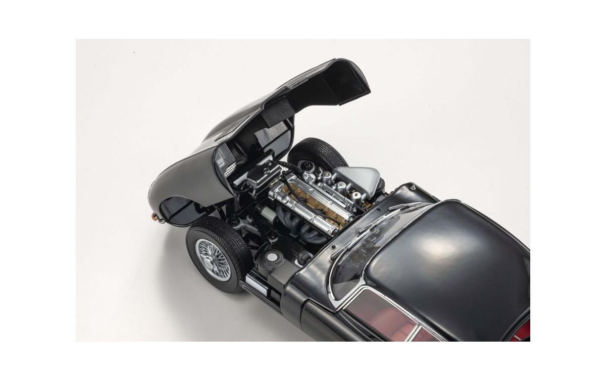 Jaguar Type-E 3.8L Coupe MK1 1961 Schwarz, 1:18<br>Detailgetreues Modellauto für Sammler im Massstab 1:18