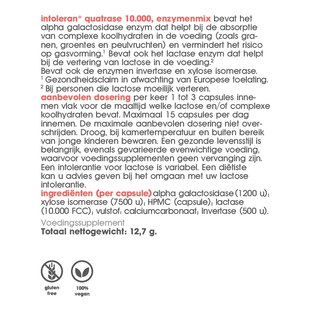 Intoleran Quatrase 10.000 Enzymenmix Capsules 36CP