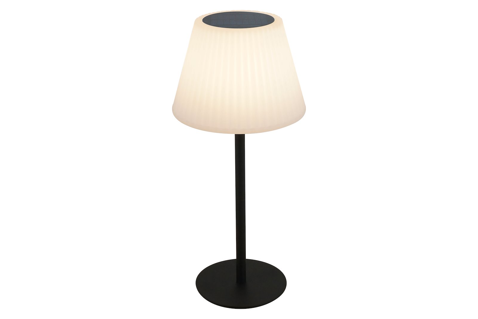Solan solcelle lampe 2W LED lys, 3trinn lysstyrke 2000mAh batteri, medfølger USB C ladekabel i tillegg til solar opplading, IP44 tåler og stå utendørs