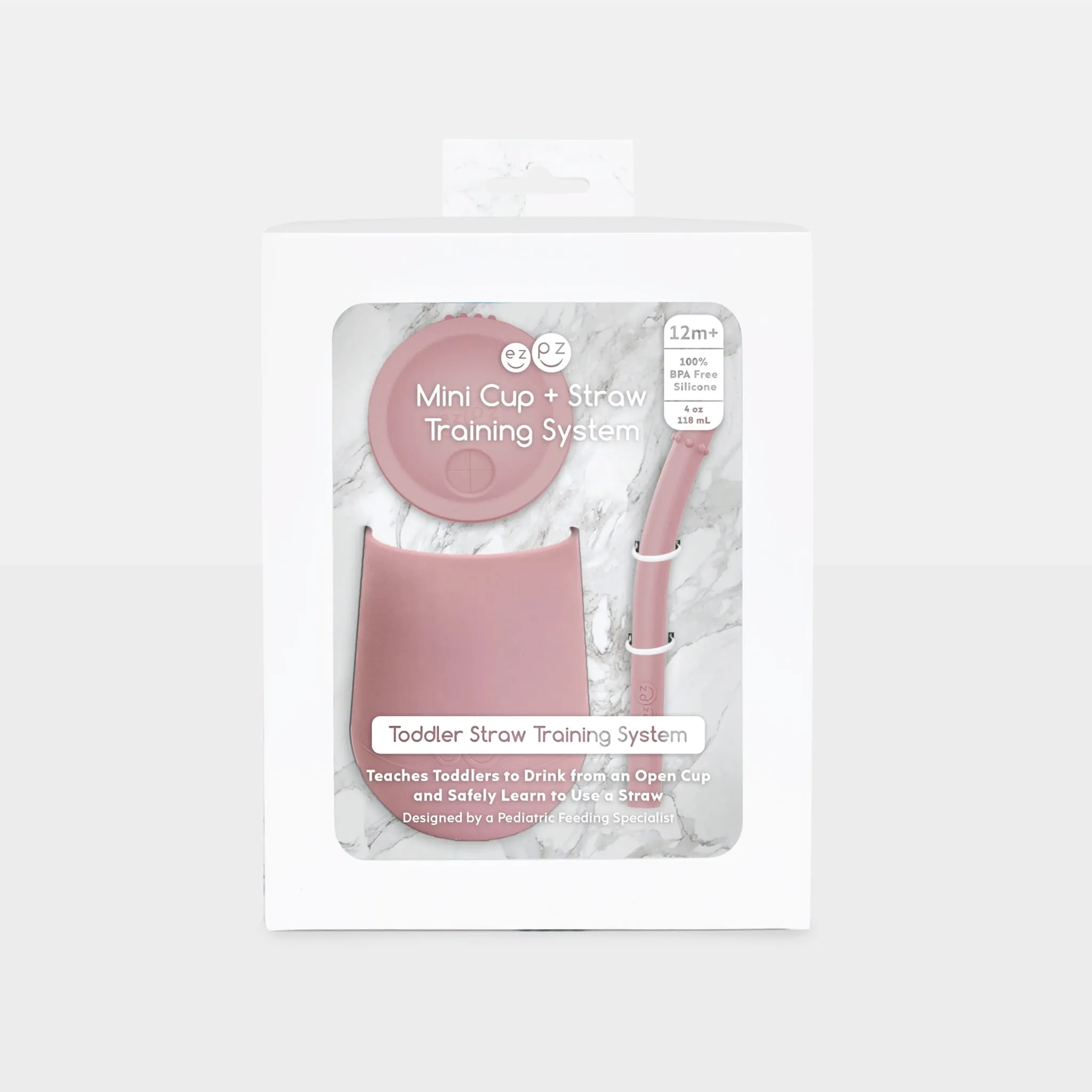 EZ PZ Fun Gobelet Mini Cup et Paille - Blush