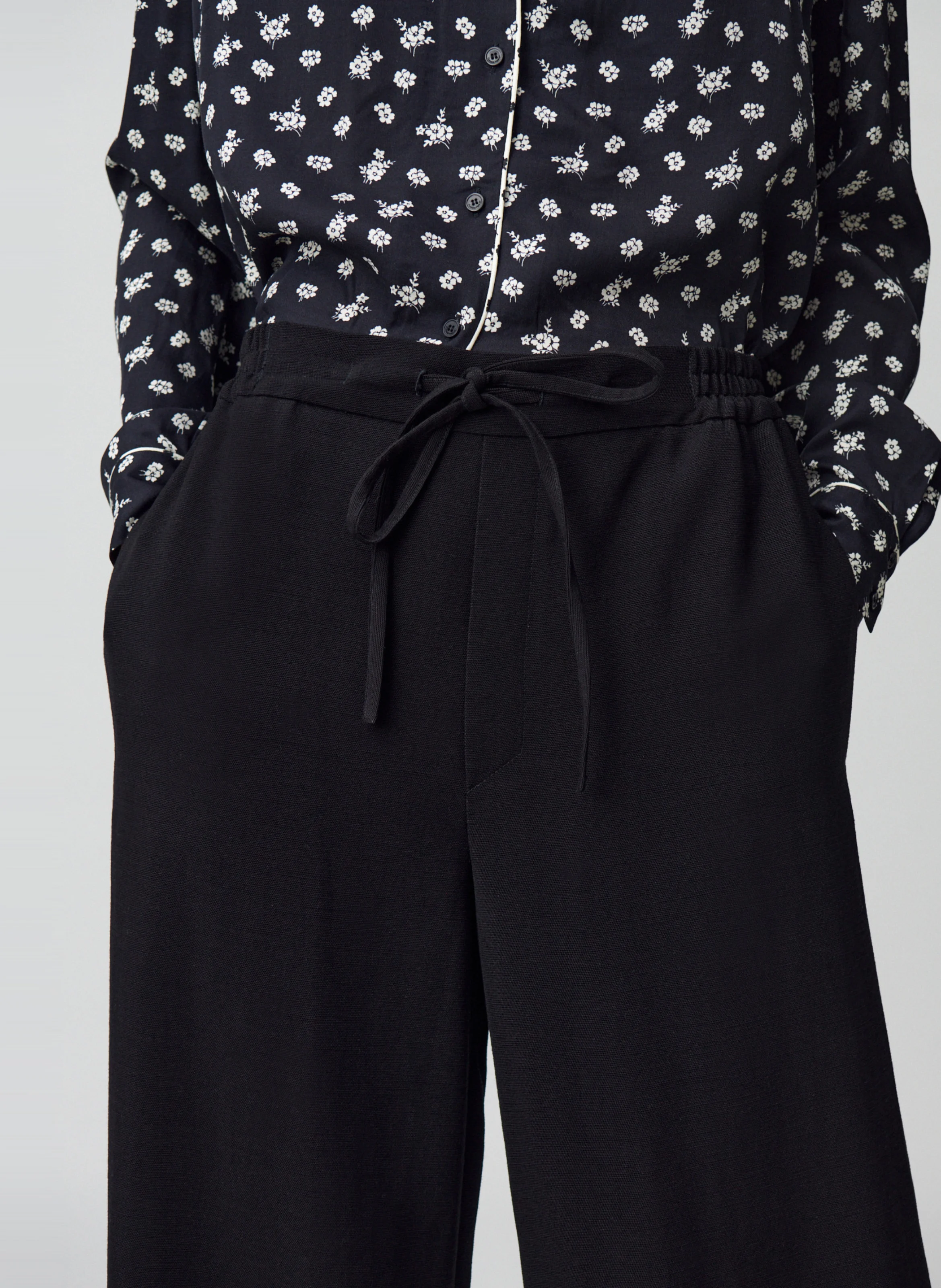 Pantalon large| Noir