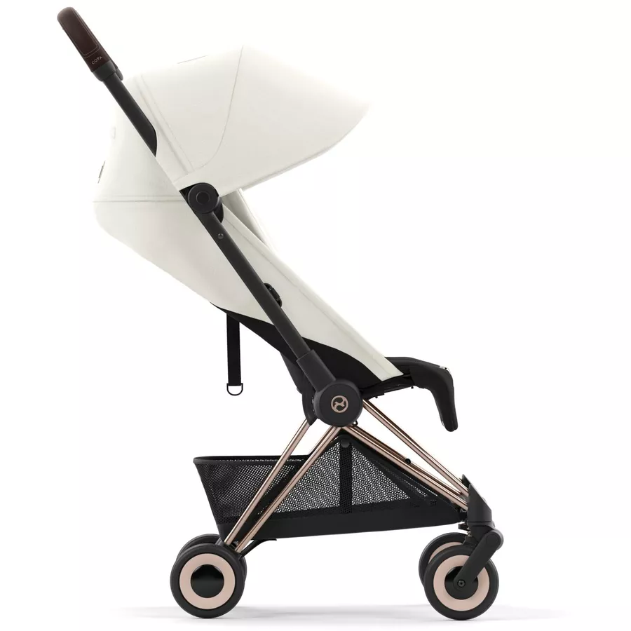 cybex PLATINUM Buggy Coya Rosegold Off White inklusive Babyschale Cloud T I-Size Sepia Black und Adapter