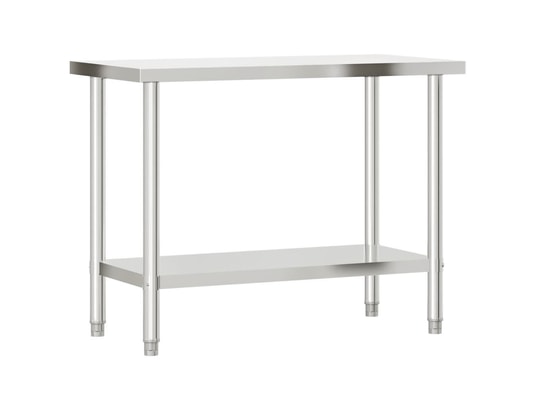 VIDAXL - Mobilier de cuisine Table de travail de cuisine 110x55x85 cm acier inoxydable