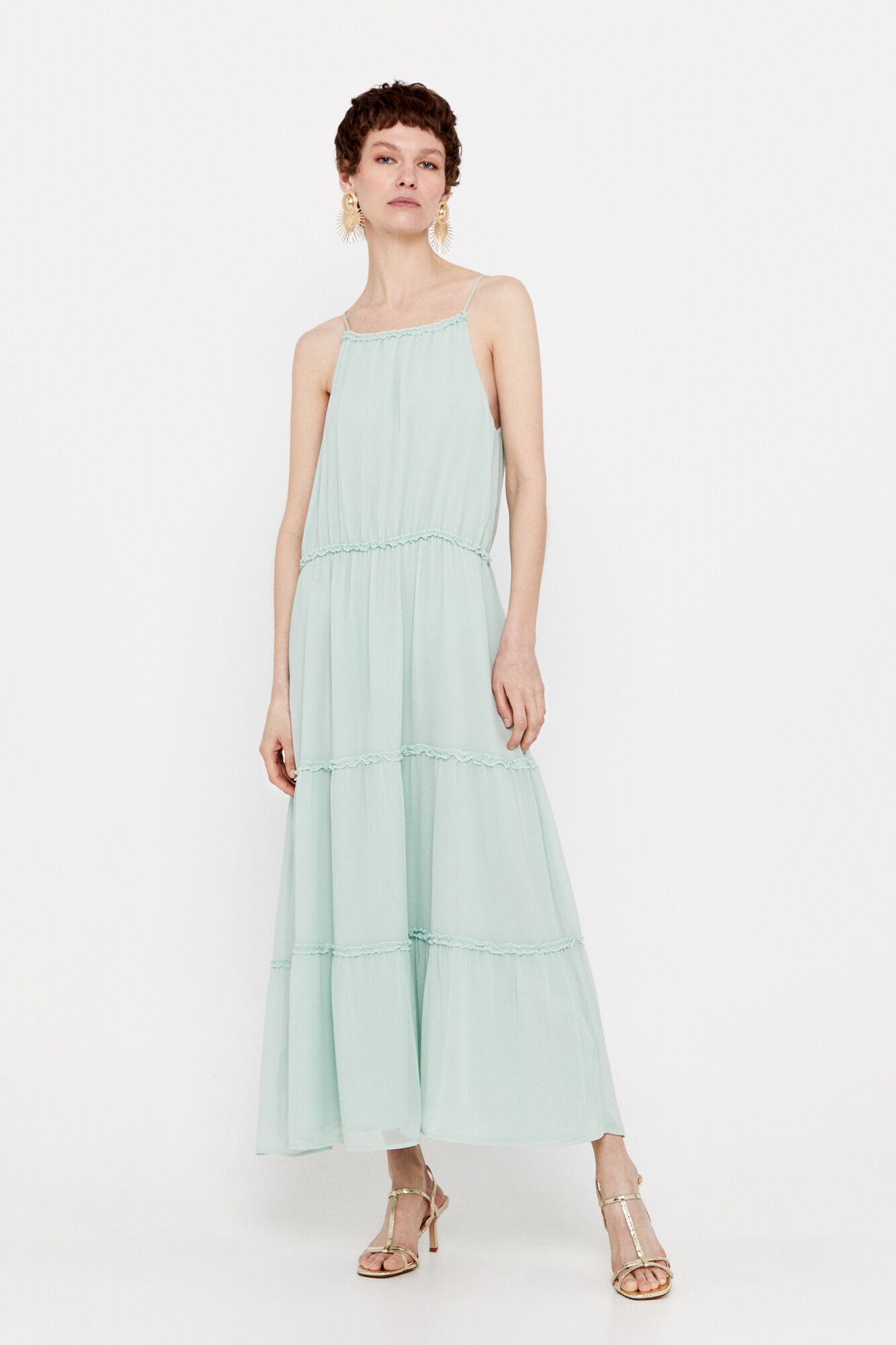Vestido longo sustentável - Verde
