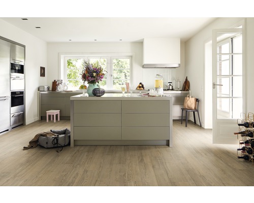 Elva bruin vinylvloer, landhuisstijl plank, klikverbinding, 1292 x 193 x 7,5 mm