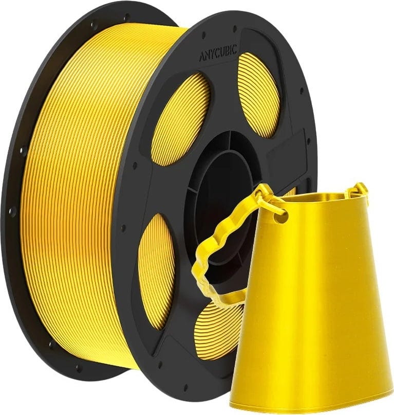 Anycubic  PLA Silk Shiny Gold, 1,75 mm / 1000 g    Filament mit seidiger Brillanz in Shiny Gold