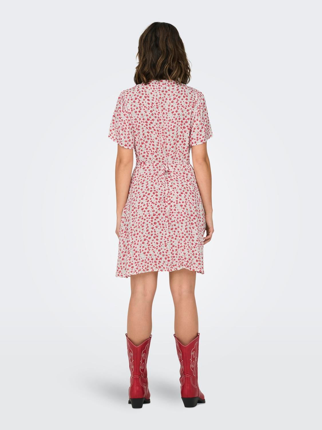 ONLEVIDA Kurzes Kleid Cloud Dancer