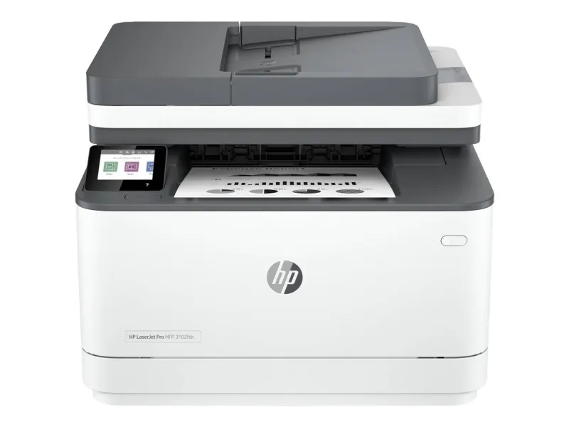HP LaserJet Pro MFP 3102fdn - Multifunktionsprinter - S/H - laser - Legal (216 x 356 mm) (original) - A4/Legal (medie) - op til 33 spm (kopiering) - op til 33 spm (udskriver) - 250 ark - 33.6 Kbps - USB 2.0, LAN