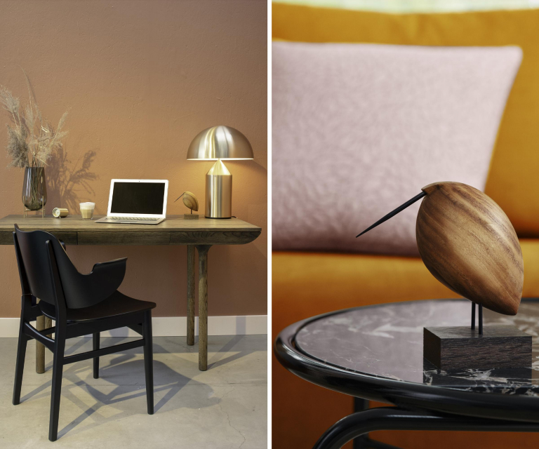 Oluce Atollo tafellamp H50 satijn goud