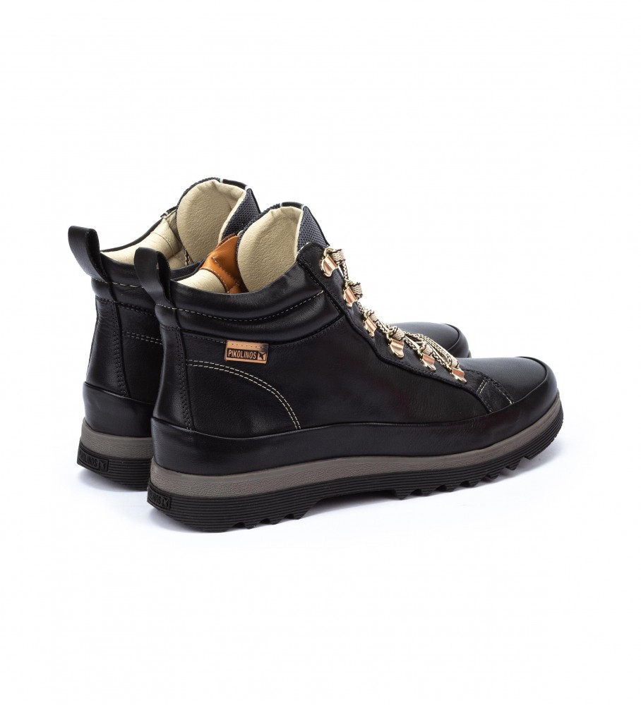 Botas de tornozelo Pikolinos Vigo em couro preto