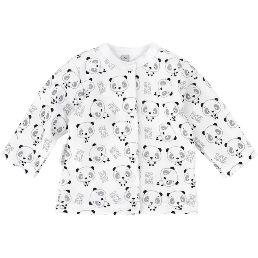 Baby Sweets 2tlg Set Strampler + Shirt Lieblingsstücke Panda weiß grau