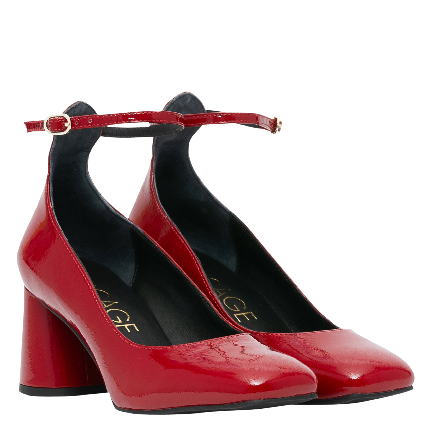 INDIRA - Escarpins en cuir vernis | Rouge