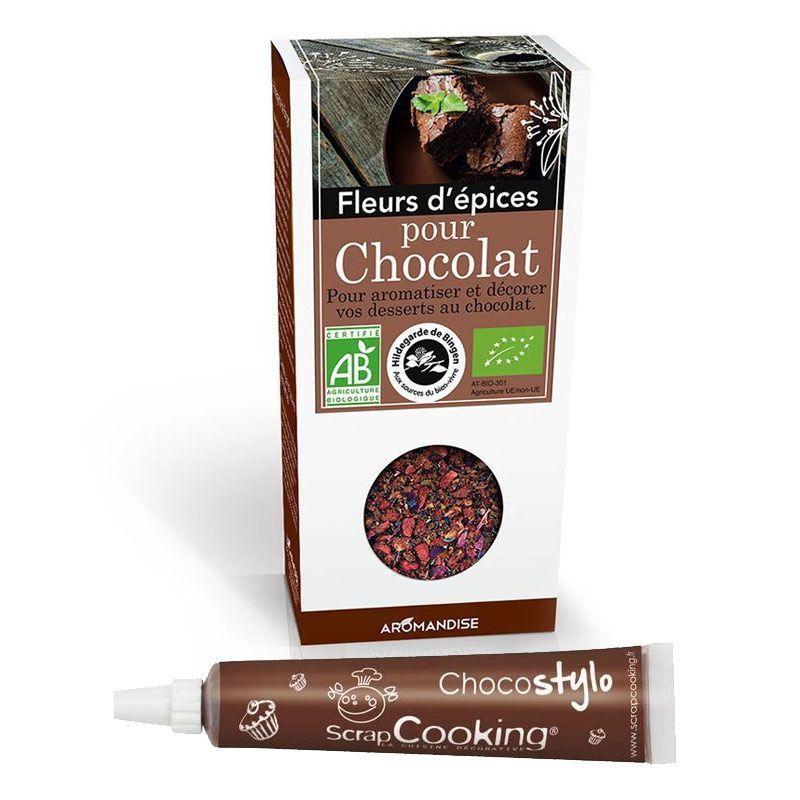 Fleurs d'épices pour chocolat + Stylo chocolat Youdoit
