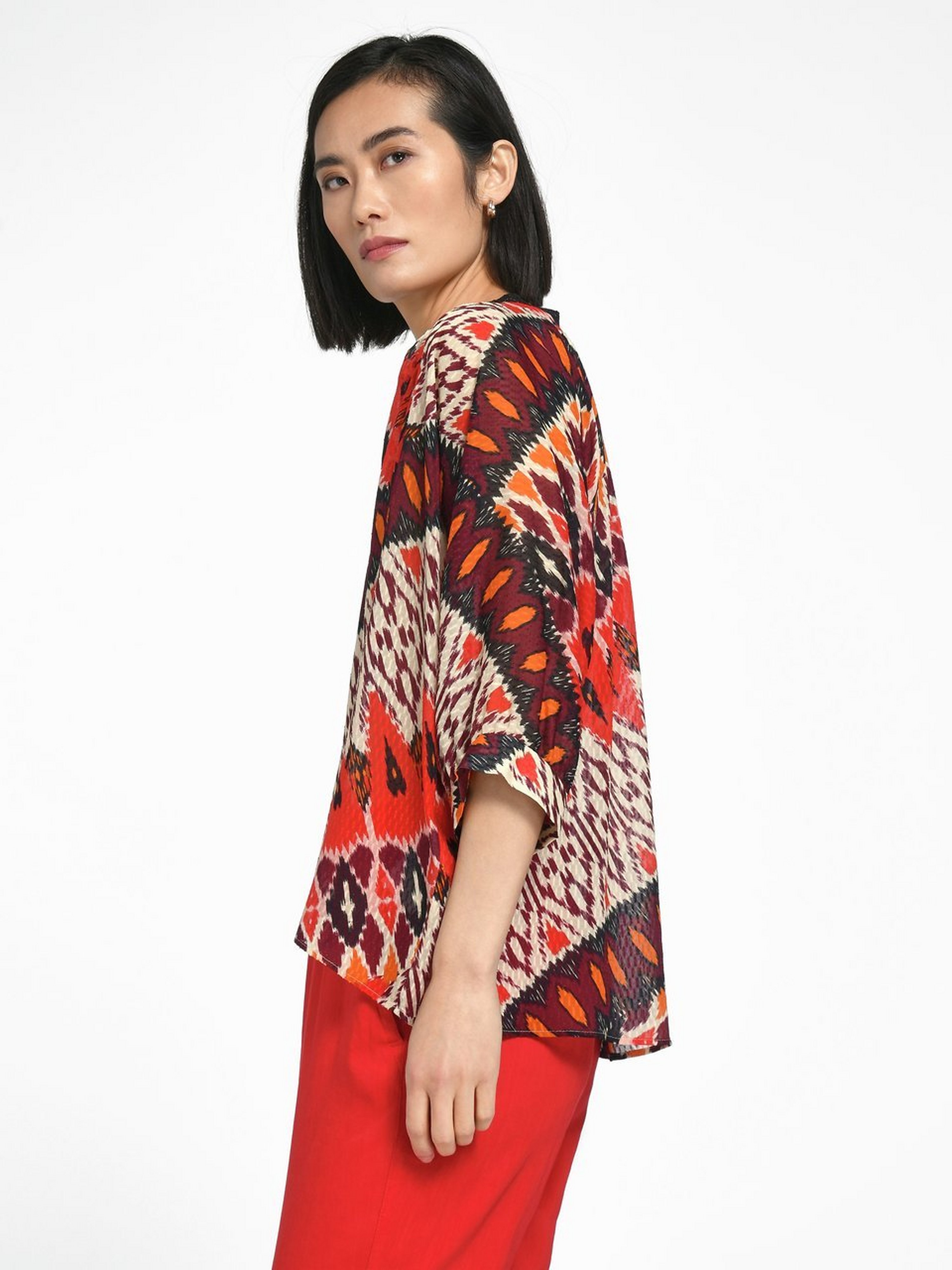 Bluse mit 3/4-Fledermausarm